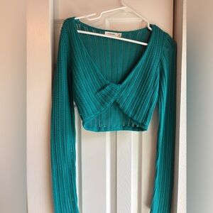 Glassons Teal Long Sleeve Knit Top